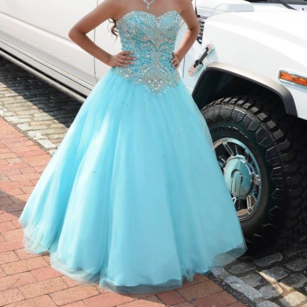 Light Blue Sweet Sixteen Dress